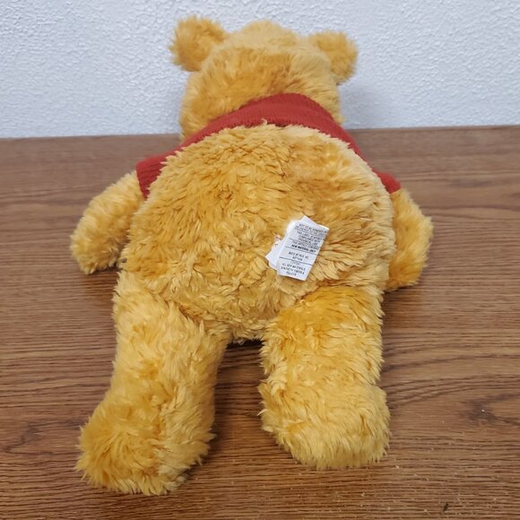 Plush Disney Winnie The Pooh 14" Soft Stuffed Animal wearing the Pooh Red Shirt - Picture 5 of 6
